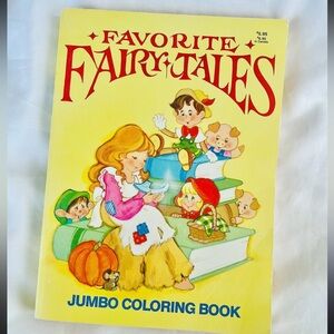 Vintage 1988 Fairy Tales Coloring Book | Wizard of Oz Kitsch 80s